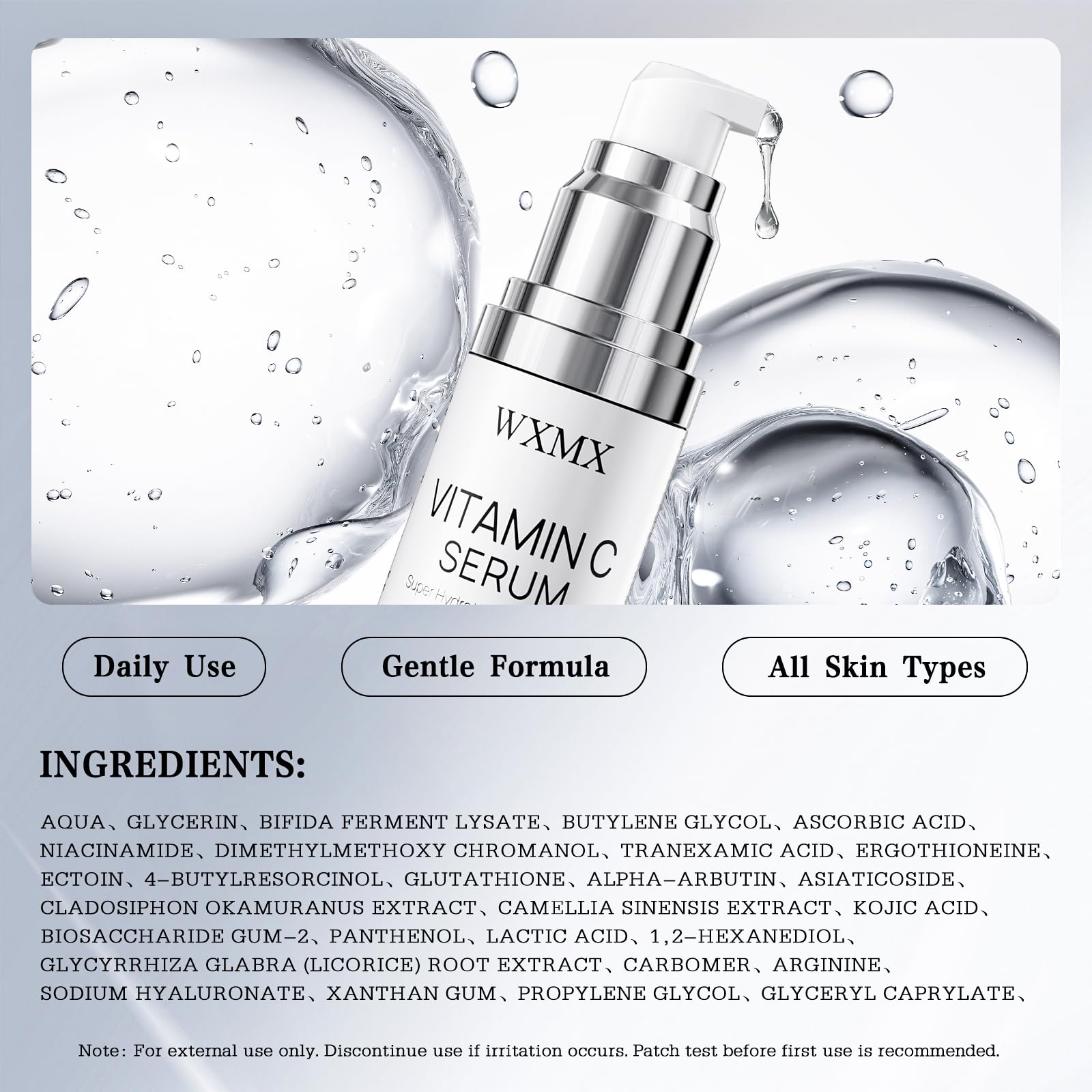 Super Vitamin C Serum for Face: All-in-One Hydrating Anti-Aging Formula by Vitamin C, Hyaluronic Acid, Caffeine-Firming, Lifting, Targets Dark Spots, - dailyvitalstore
