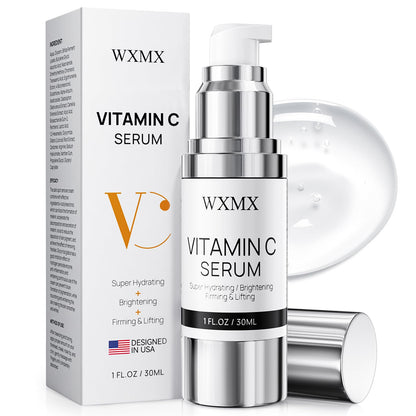 Super Vitamin C Serum for Face: All-in-One Hydrating Anti-Aging Formula by Vitamin C, Hyaluronic Acid, Caffeine-Firming, Lifting, Targets Dark Spots, - dailyvitalstore