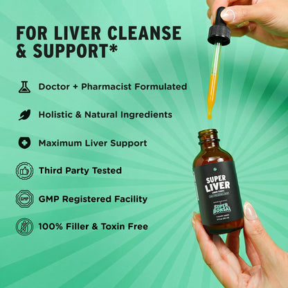 SuperBonsai Milk Thistle Herbal Liquid Supplement - Doctor-Formulated Botanical Blend with Milk Thistle and Dandelion Root - Vegan Non-GMO Drops - 3 Month Supply - dailyvitalstore