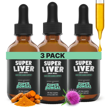 SuperBonsai Milk Thistle Herbal Liquid Supplement - Doctor-Formulated Botanical Blend with Milk Thistle and Dandelion Root - Vegan Non-GMO Drops - 3 Month Supply - dailyvitalstore