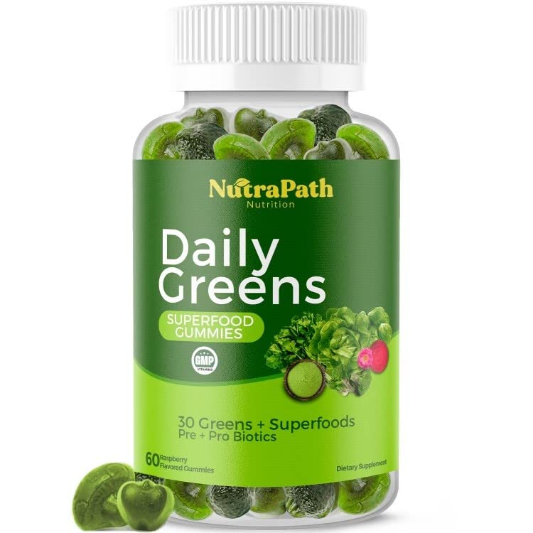 Superfood Daily Greens Gummies - Fruits, Veggies, and Super Foods for Immunity, Energy - 60 Gummies - dailyvitalstore
