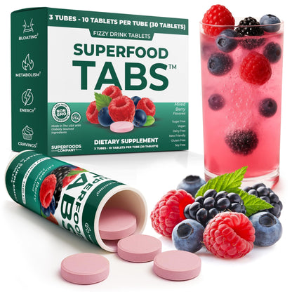 Superfood Tabs Superfoods Company Detox Cleanse Drink - Supplement for Women & Men- Support Healthy Weight- Improve Digestive Health & Bloating Relief - dailyvitalstore