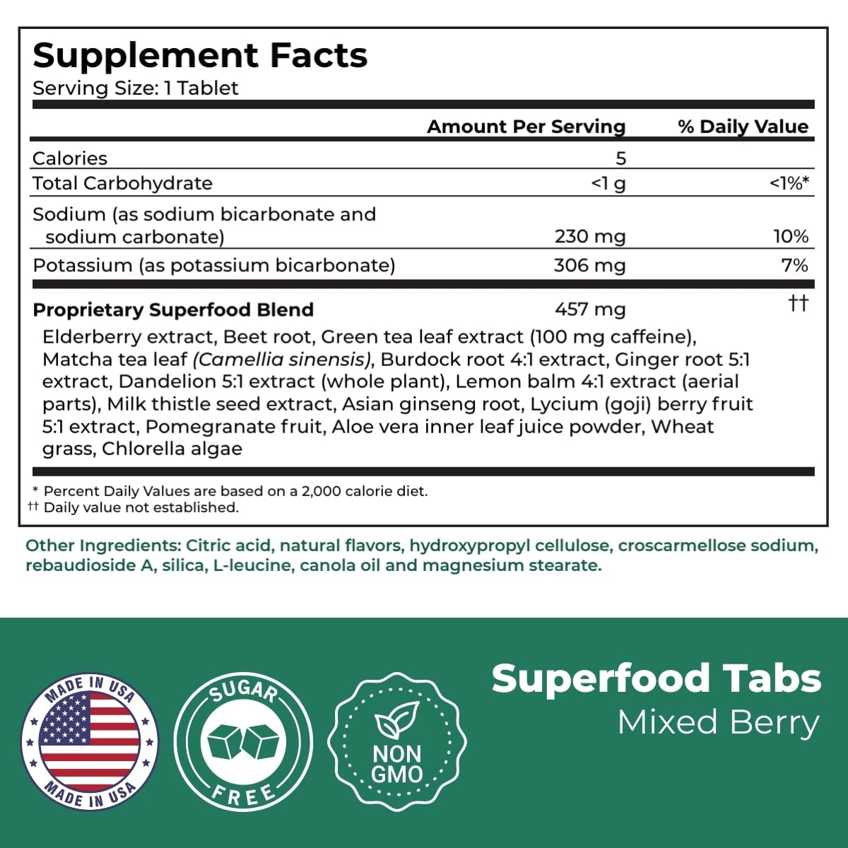Superfood Tabs Superfoods Company Detox Cleanse Drink - Supplement for Women & Men- Support Healthy Weight- Improve Digestive Health & Bloating Relief - dailyvitalstore