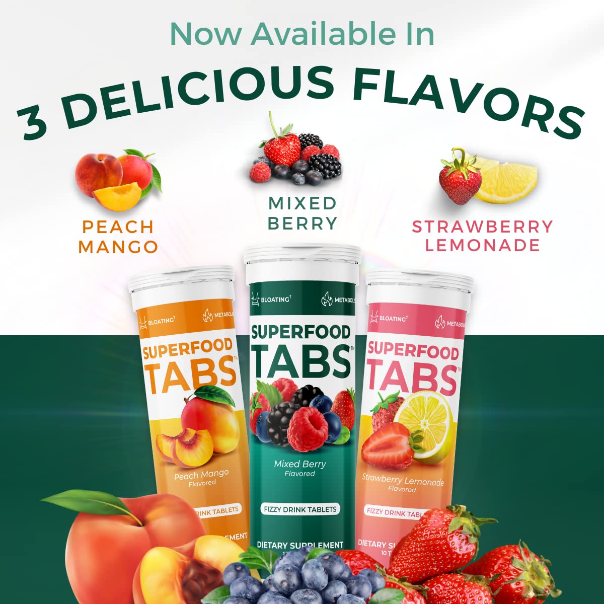 Superfood Tabs Superfoods Company Detox Cleanse Drink - Supplement for Women & Men- Support Healthy Weight- Improve Digestive Health & Bloating Relief - dailyvitalstore