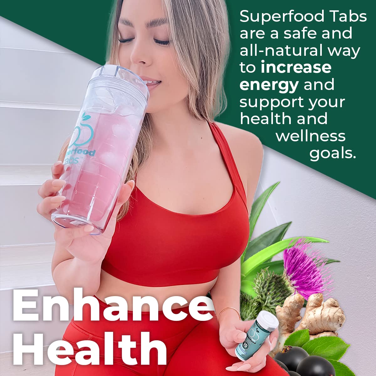 Superfood Tabs Superfoods Company Detox Cleanse Drink - Supplement for Women & Men- Support Healthy Weight- Improve Digestive Health & Bloating Relief - dailyvitalstore