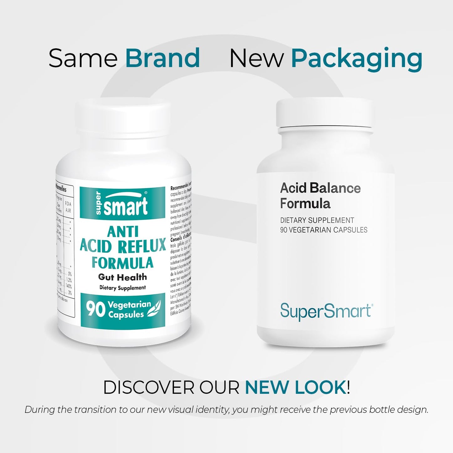 Supersmart Acid Balance Formula (Advanced Complex) - with Zinc L-Carnosine, Slippery Elm Extract, Licorice Root | Non-GMO & Gluten Free - 90 Vegetarian Capsules - dailyvitalstore