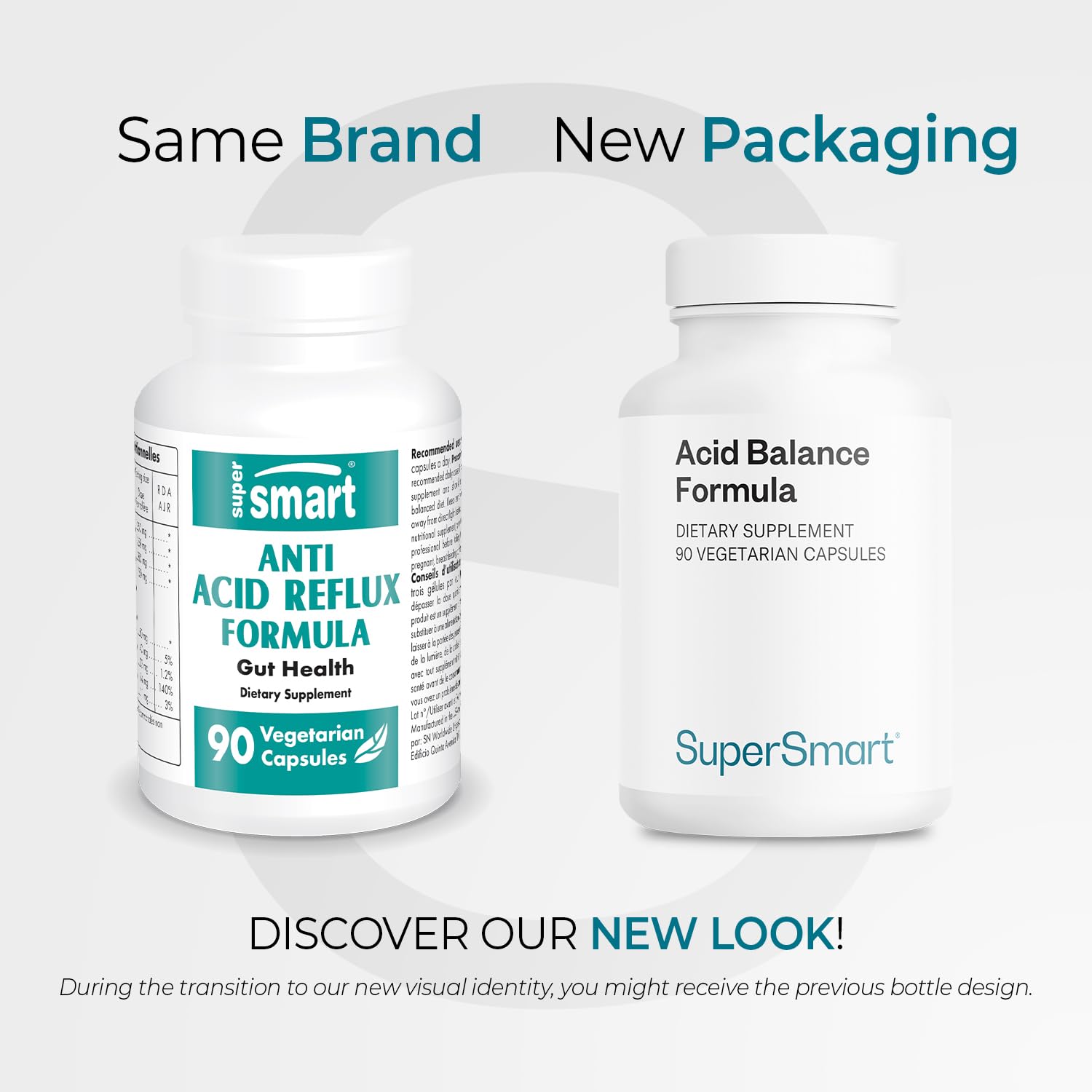 Supersmart Acid Balance Formula (Advanced Complex) - with Zinc L-Carnosine, Slippery Elm Extract, Licorice Root | Non-GMO & Gluten Free - 90 Vegetarian Capsules - dailyvitalstore