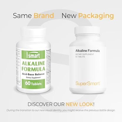 Supersmart - Alkaline Formula Supplement (Advanced Formula) - with Potassium Phosphate, Calcium & Magnesium Citrate - pH Balance | Non-GMO & Gluten Free - 60 Tablets - dailyvitalstore
