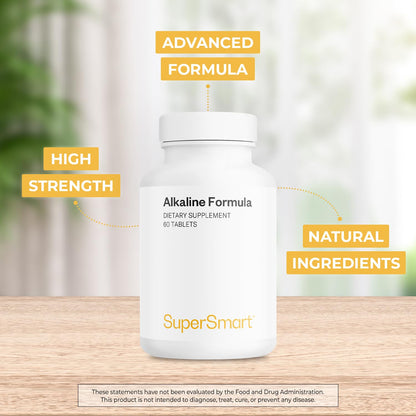 Supersmart - Alkaline Formula Supplement (Advanced Formula) - with Potassium Phosphate, Calcium & Magnesium Citrate - pH Balance | Non-GMO & Gluten Free - 60 Tablets - dailyvitalstore
