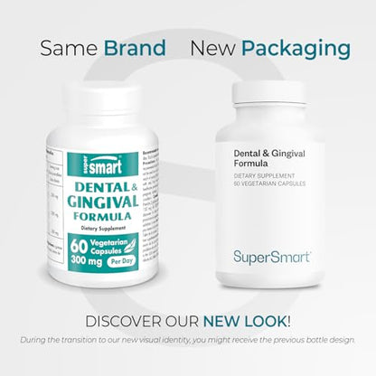 Supersmart - Dental & Gingival Formula (Patented) - Oral Care Supplement - with TEES-10 | Non-GMO & Vegan - 60 Vegetarian Capsules - dailyvitalstore