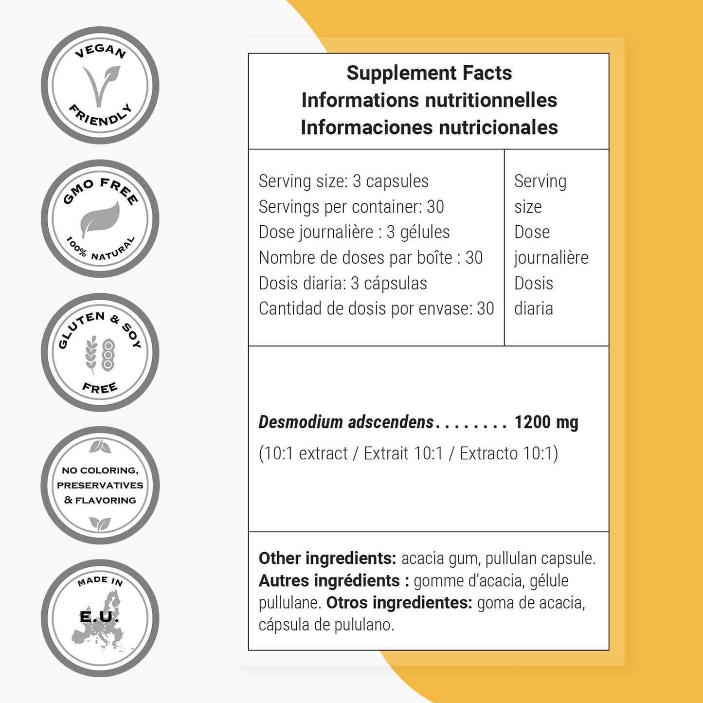 Supersmart - Desmo Forte ™ - Liver Support Supplement - 1:2 Liquid Extract of Desmodium Asdscendens | Non-GMO & Gluten Free - 250 ml - dailyvitalstore