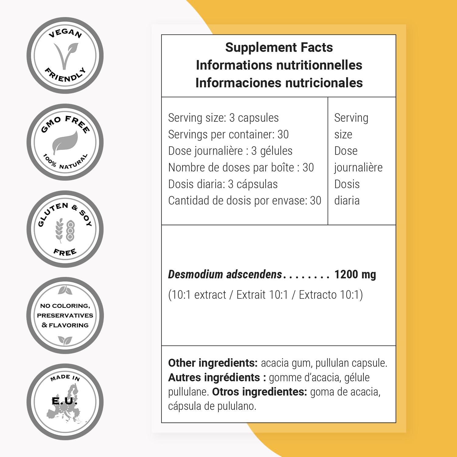 Supersmart - Desmo Forte ™ - Liver Support Supplement - 1:2 Liquid Extract of Desmodium Asdscendens | Non-GMO & Gluten Free - 250 ml - dailyvitalstore