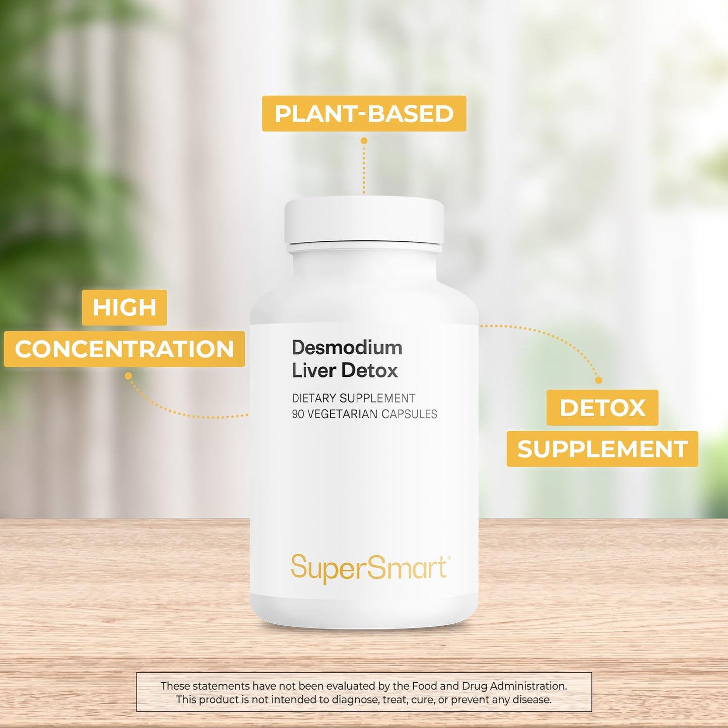 Supersmart - Desmo Forte ™ - Liver Support Supplement - 1:2 Liquid Extract of Desmodium Asdscendens | Non-GMO & Gluten Free - 250 ml - dailyvitalstore