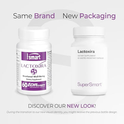 Supersmart - Lactoxira (High Potency) - 8-in-1 Probiotic Complex Supplement - Advanced Formula for Women & Men - with Lactobacillus Casei, Brevis | Non-GMO & Gluten Free - 60 DR Capsules - dailyvitalstore