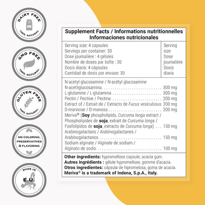 Supersmart - Lectin Flush - Lectin Blocker Shield Supplement - Digestive Support & Detox - Intolerances & Food Allergies - Intestinal Health | Non-GMO & Gluten Free - 120 Vegetarian Capsules - dailyvitalstore
