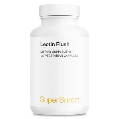 Supersmart - Lectin Flush - Lectin Blocker Shield Supplement - Digestive Support & Detox - Intolerances & Food Allergies - Intestinal Health | Non-GMO & Gluten Free - 120 Vegetarian Capsules - dailyvitalstore