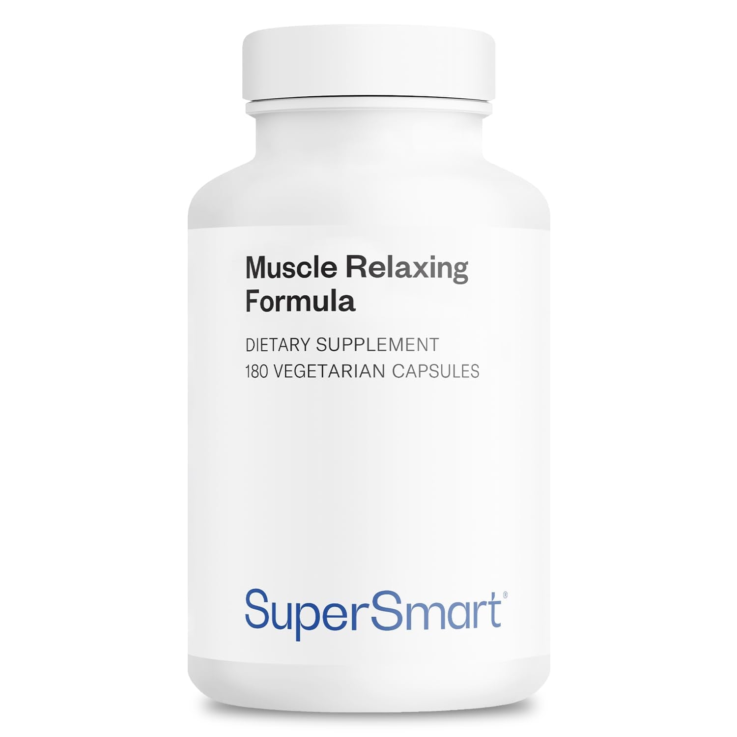 Supersmart - Muscle Relaxing Formula (Advanced Complex) - with Magnesium, Calcium, Vitamin E, Plants Extracts | Non-GMO & Gluten Free - 180 Vegetarian Capsules - dailyvitalstore