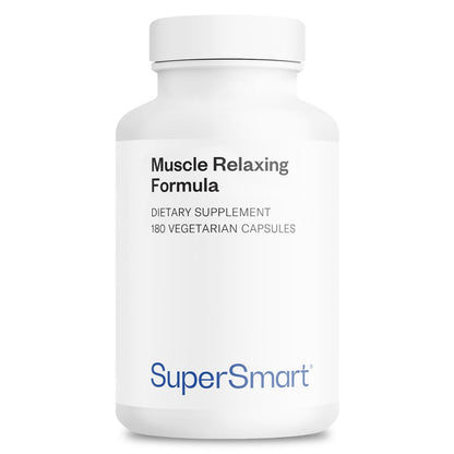 Supersmart - Muscle Relaxing Formula (Advanced Complex) - with Magnesium, Calcium, Vitamin E, Plants Extracts | Non-GMO & Gluten Free - 180 Vegetarian Capsules - dailyvitalstore
