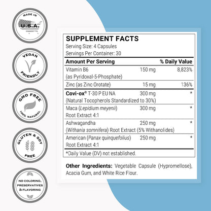 Supersmart - Natural Prolactin Balance Formula - with p5p Vitamin B6, Maca Root, Ashwagandha | Gluten Free - 120 Vegetarian Capsules - dailyvitalstore