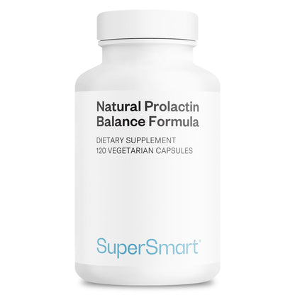 Supersmart - Natural Prolactin Balance Formula - with p5p Vitamin B6, Maca Root, Ashwagandha | Gluten Free - 120 Vegetarian Capsules - dailyvitalstore