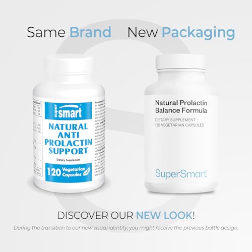 Supersmart - Natural Prolactin Balance Formula - with p5p Vitamin B6, Maca Root, Ashwagandha | Gluten Free - 120 Vegetarian Capsules - dailyvitalstore