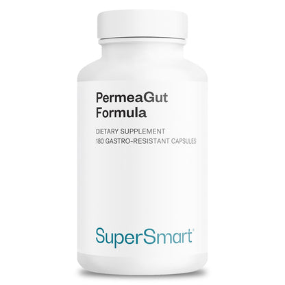 Supersmart PermeaGut Formula (High Potency) - with L-Glutamine, ButiShield Calcium Butyrate, Zinc-L-Carnosine - Gut Barrier Support | Vegan & Gluten Free - 180 Gastro-Resistant Capsules - dailyvitalstore