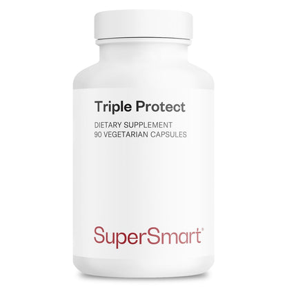 Supersmart - Triple Protect Supplement - Combines the Most Widely-Studied Natural Compounds - May Support Healthy Heart | Non-GMO & Gluten Free - 90 Vegetarian Capsules - dailyvitalstore