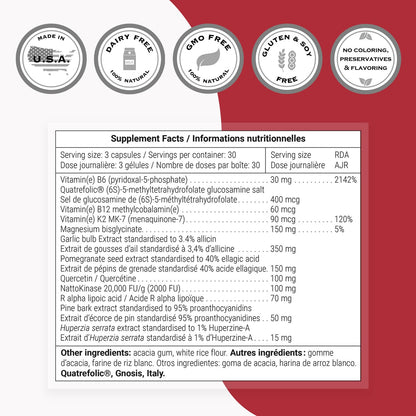 Supersmart - Triple Protect Supplement - Combines the Most Widely-Studied Natural Compounds - May Support Healthy Heart | Non-GMO & Gluten Free - 90 Vegetarian Capsules - dailyvitalstore