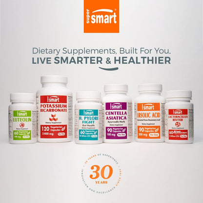 Supersmart - Triple Protect Supplement - Combines the Most Widely-Studied Natural Compounds - May Support Healthy Heart | Non-GMO & Gluten Free - 90 Vegetarian Capsules - dailyvitalstore