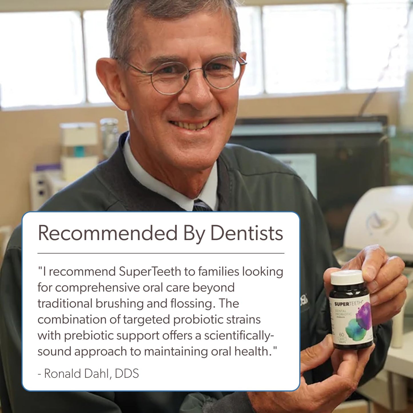 SuperTeeth Oral Probiotics for Mouth Bad Breath & Cavities, Oral Defense Dental Probiotic to Support Healthy Teeth & Gums, Lactobacillus Reuteri Chewable - dailyvitalstore