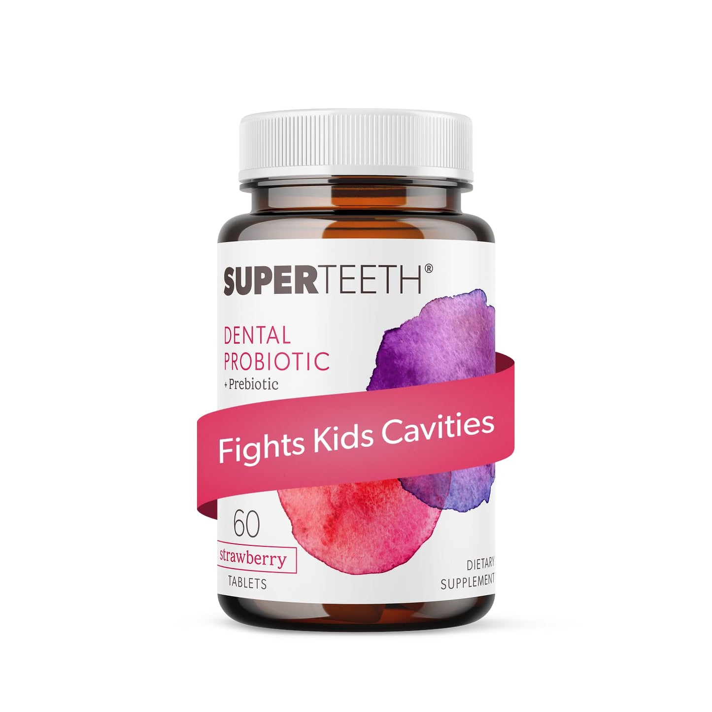 SuperTeeth Oral Probiotics for Mouth Bad Breath & Cavities, Oral Defense Dental Probiotic to Support Healthy Teeth & Gums, Lactobacillus Reuteri Chewable - dailyvitalstore