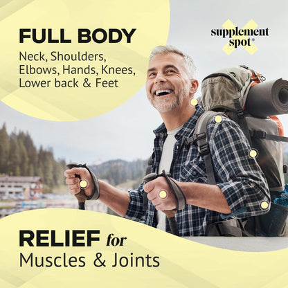 Supplement Spot Capsaicin Roll-On Cream 0.075% - Glucosamine Chondroitin MSM Gel with Bromelain – Joint & Muscle Care Bundle - dailyvitalstore