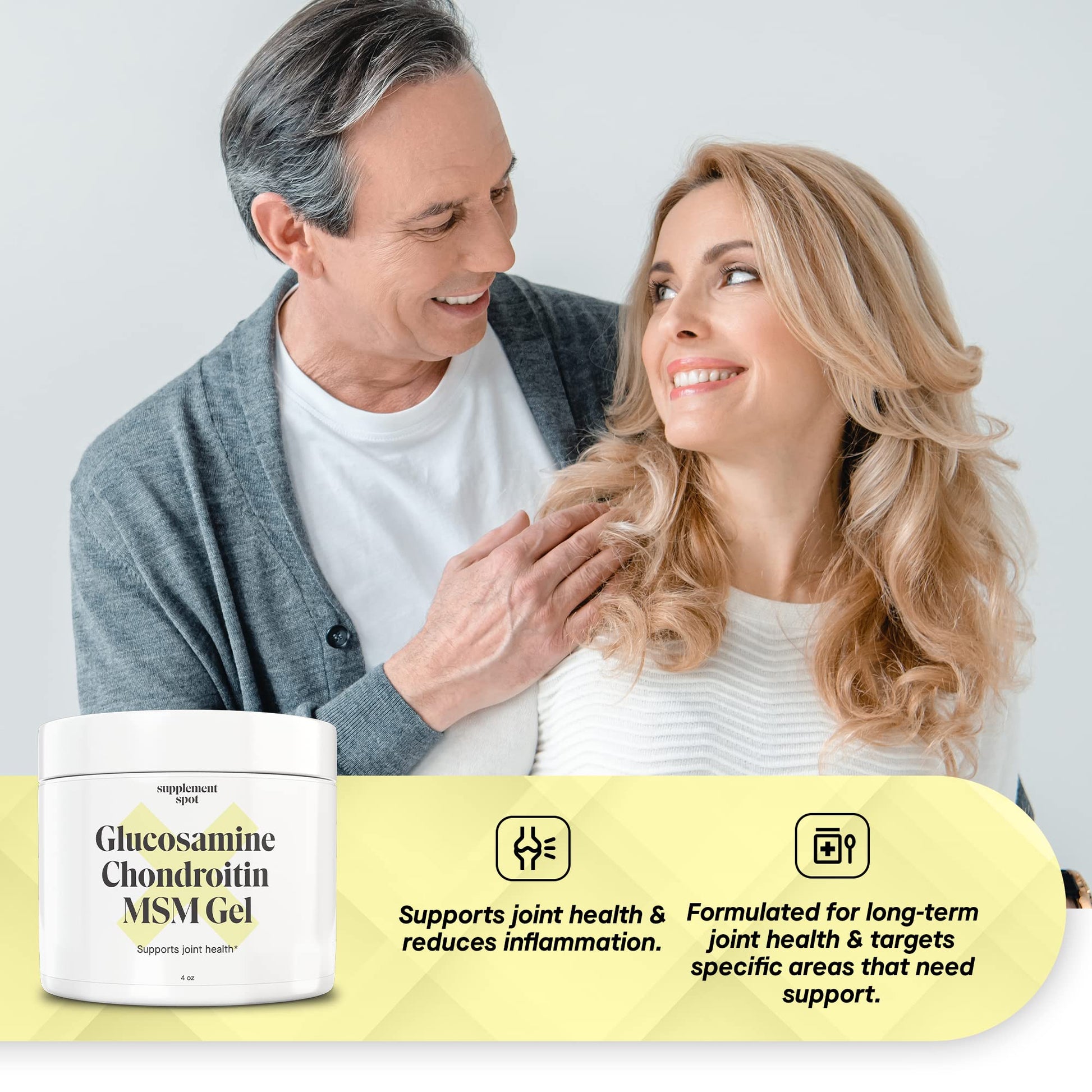 Supplement Spot Capsaicin Roll-On Cream 0.075% - Glucosamine Chondroitin MSM Gel with Bromelain – Joint & Muscle Care Bundle - dailyvitalstore
