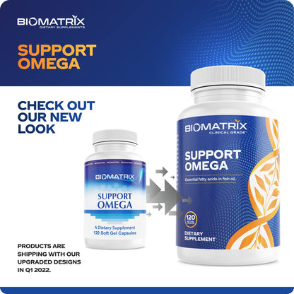 Support Omega EPA DHA Omega 3 Fish Oil Supplement - Cardiovascular, Musculoskeletal Support (120 Gel Capsules) - dailyvitalstore