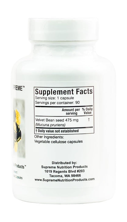 Supreme Nutrition Mucuna Supreme, 90 Pure Cowhage Vegetarian Capsules - dailyvitalstore