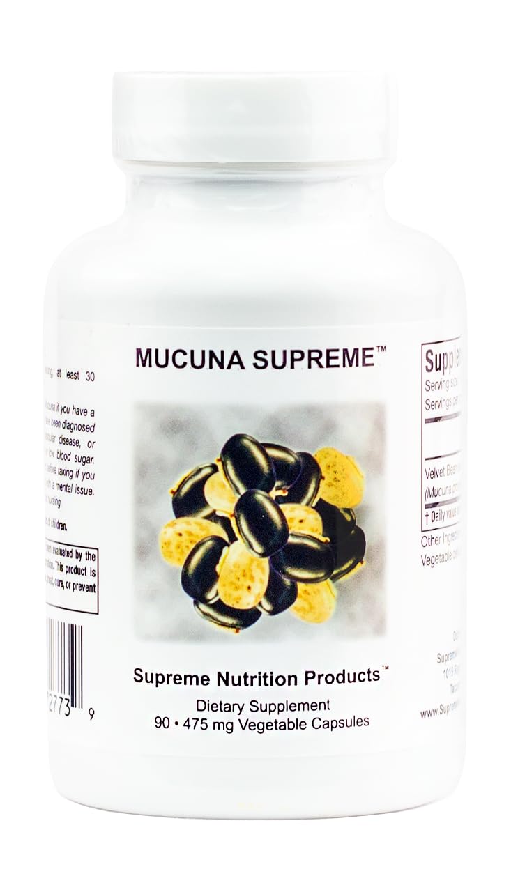 Supreme Nutrition Mucuna Supreme, 90 Pure Cowhage Vegetarian Capsules - dailyvitalstore