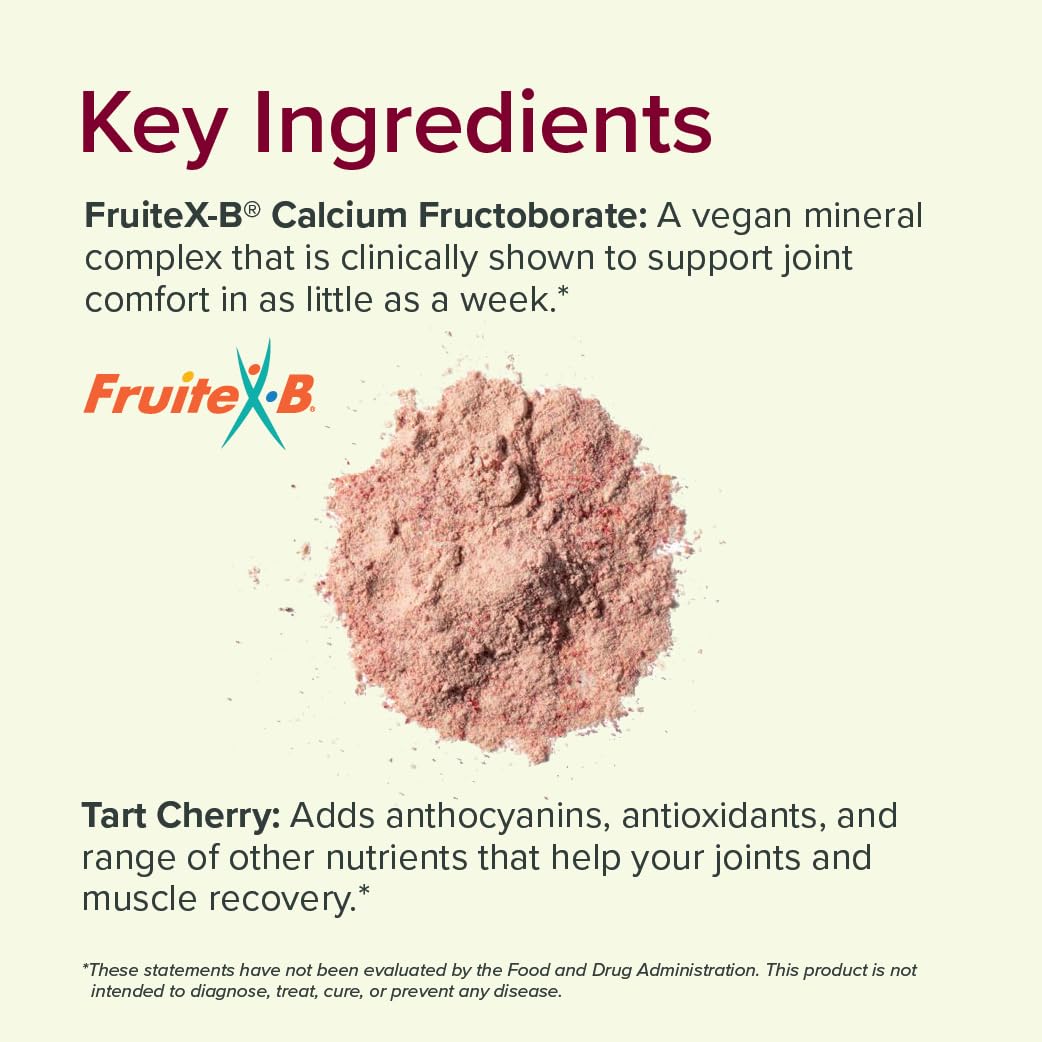Sur Joint Support FruiteX-B Tart Cherry Capsules - Vegan Fast-Acting Relief for Better Joint Comfort and Mobility - Whole Tart Cherry and Calcium Fructoborate, Muscle Recovery (120 Capsules) - dailyvitalstore