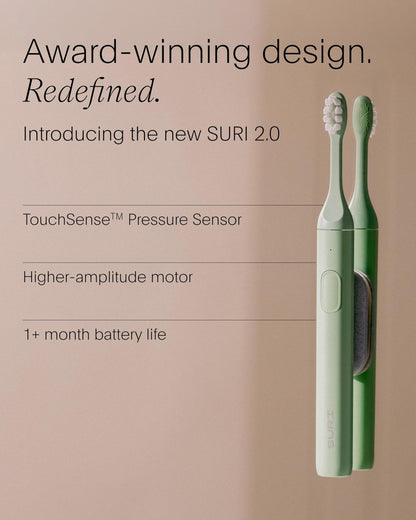 SURI 2.0 New Sonic Electric Toothbrush with Pressure Sensor | 1 Month+ Battery | Electric Toothbrush for Adults - dailyvitalstore