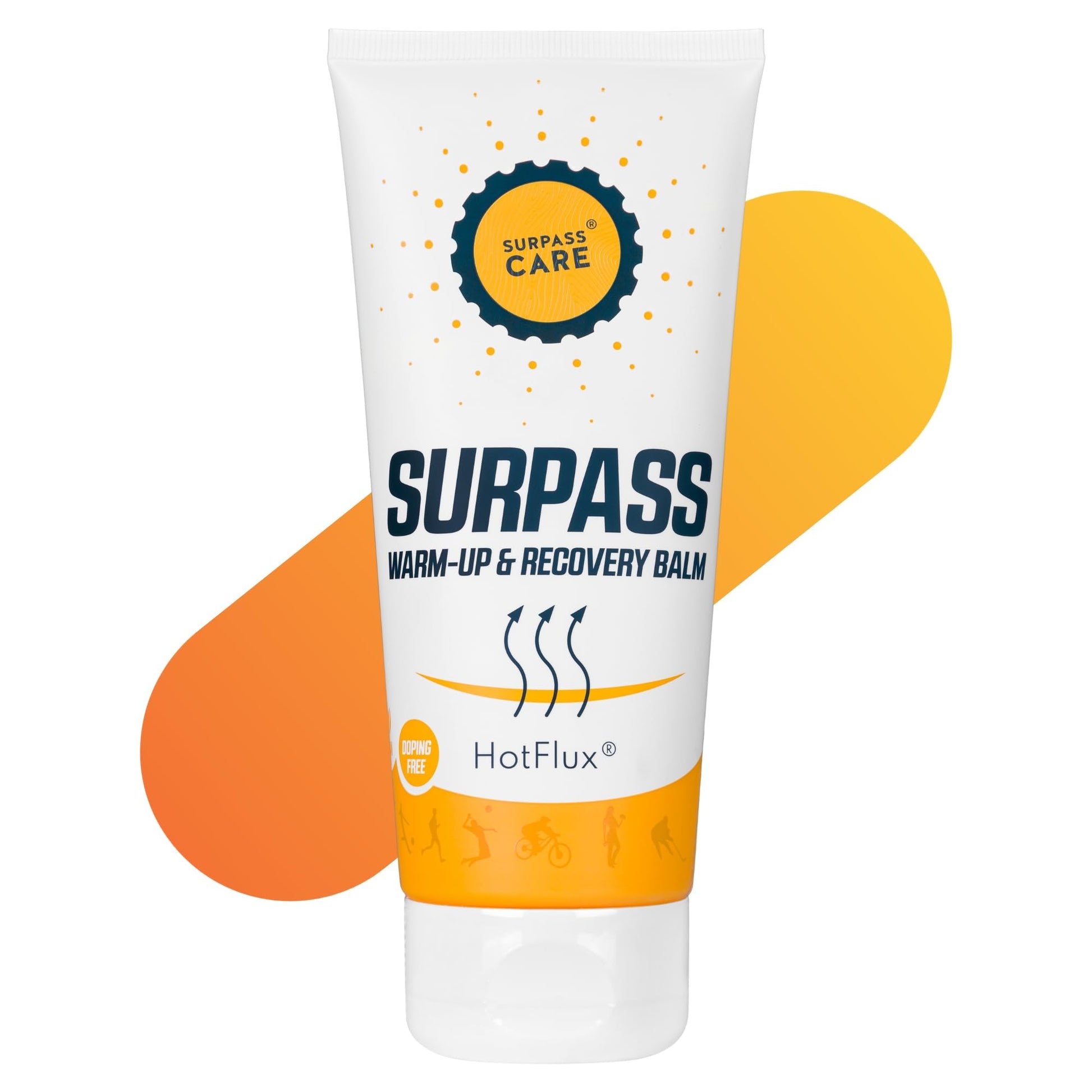 Surpass Warm up & Recovery Balm 6.76oz - HotFlux Muscle & Joints Relief Rub - Innovative Body Warming - After Sport Recovery Support - Feet, Neck & Shoulders, Lower Back, Knees - No Irritation - dailyvitalstore