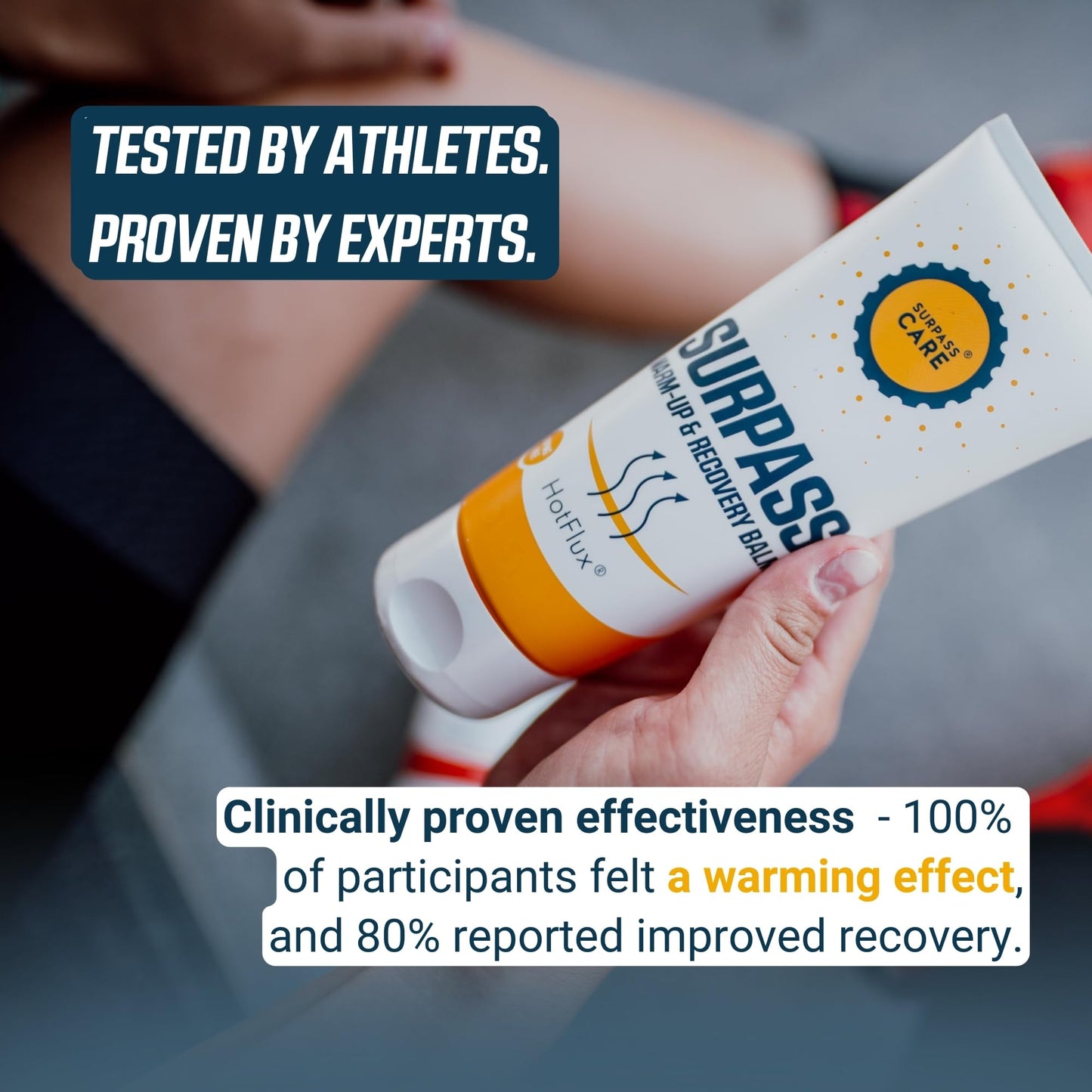 Surpass Warm up & Recovery Balm 6.76oz - HotFlux Muscle & Joints Relief Rub - Innovative Body Warming - After Sport Recovery Support - Feet, Neck & Shoulders, Lower Back, Knees - No Irritation - dailyvitalstore