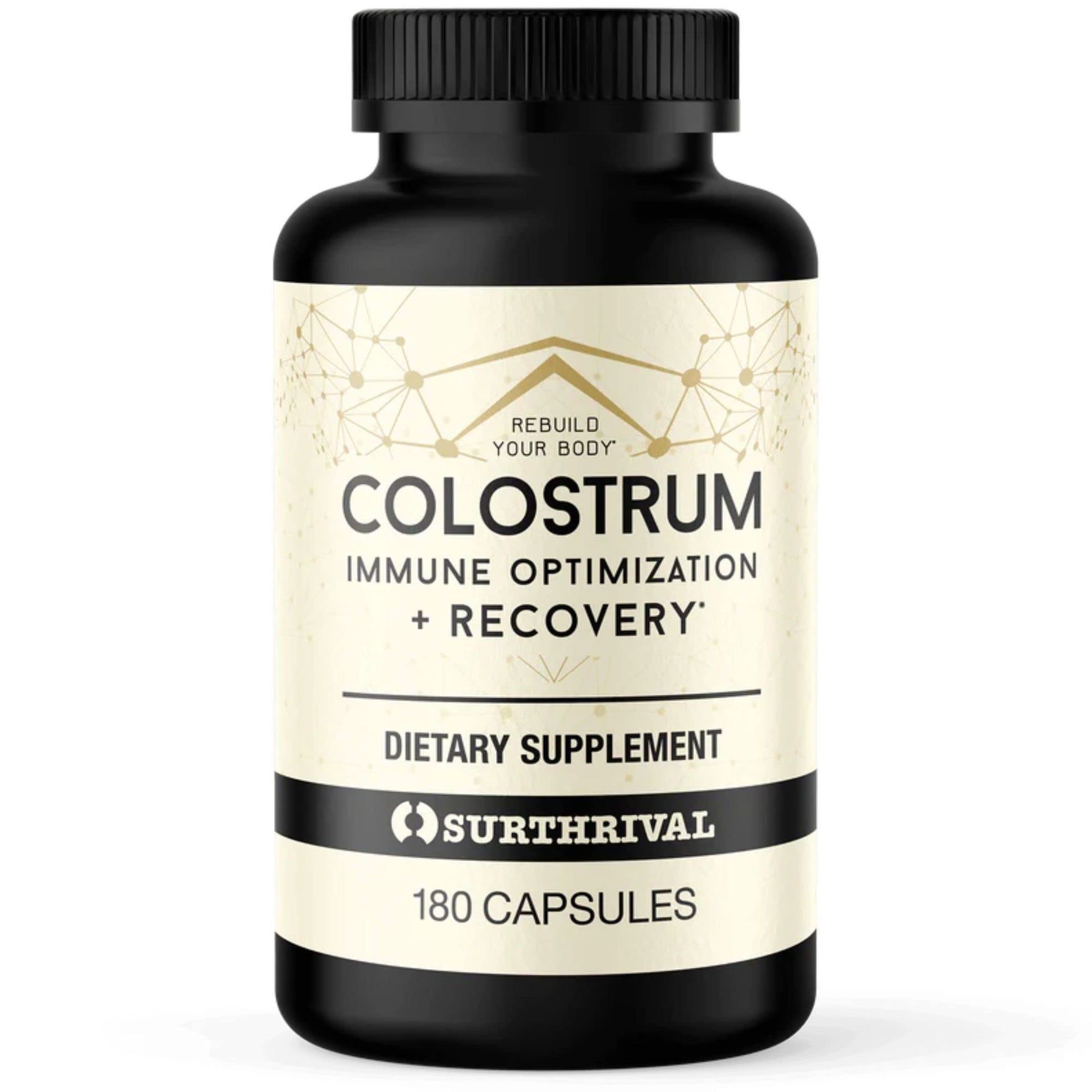 Surthrival: Colostrum Powder Capsules (180 Count), Immune Optimization & Recovery, Dietary Supplement, Gut Health, Immune Support, Keto Friendly - dailyvitalstore