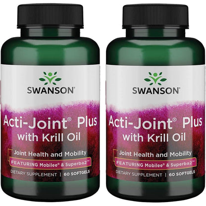 Swanson Acti-Joint Plus with Krill Oil 60 Sgels (2 Pack) - dailyvitalstore