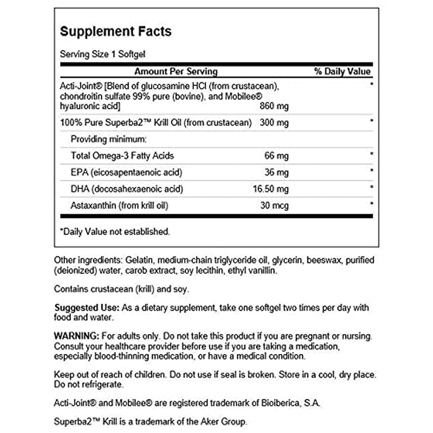 Swanson Acti-Joint Plus with Krill Oil 60 Sgels (2 Pack) - dailyvitalstore