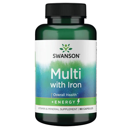 Swanson Active One Multivitamin with Iron 90 Capsules - dailyvitalstore