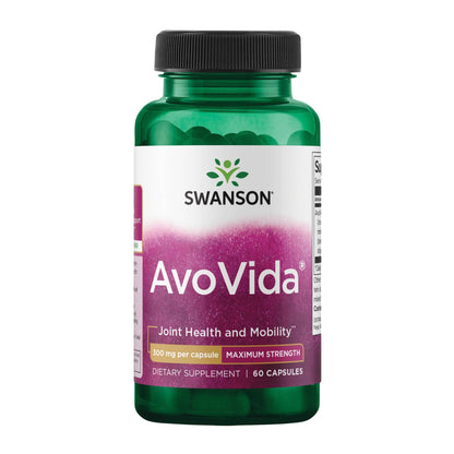 Swanson AvoVida - Natural Supplement Promoting Joint Health & Mobility - Avocado & Soybean Unsaponifiables to Support Cartilage & Tissue Health - (60 Capsules, 300mg Each) (1 Pack) - dailyvitalstore
