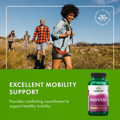 Swanson AvoVida - Natural Supplement Promoting Joint Health & Mobility - Avocado & Soybean Unsaponifiables to Support Cartilage & Tissue Health - (60 Capsules, 300mg Each) (1 Pack) - dailyvitalstore