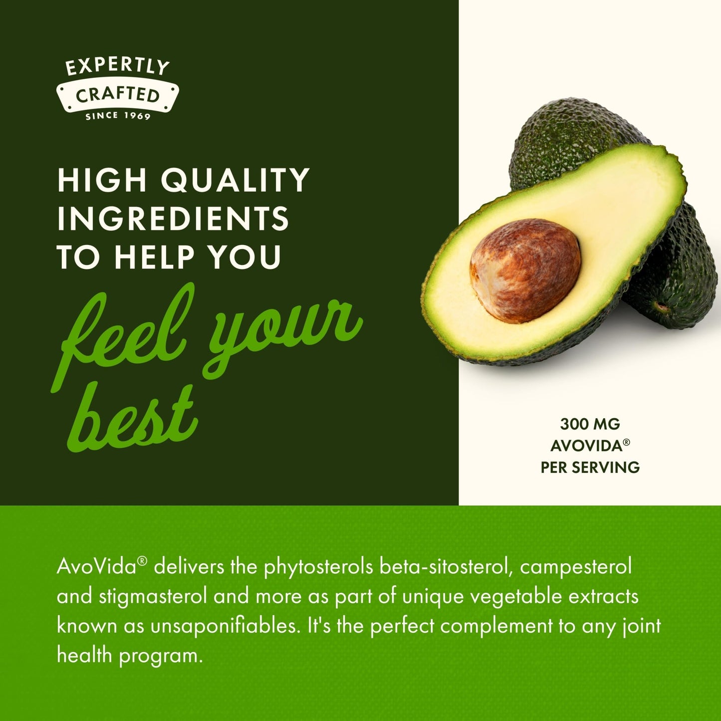 Swanson AvoVida - Natural Supplement Promoting Joint Health & Mobility - Avocado & Soybean Unsaponifiables to Support Cartilage & Tissue Health - (60 Capsules, 300mg Each) (1 Pack) - dailyvitalstore