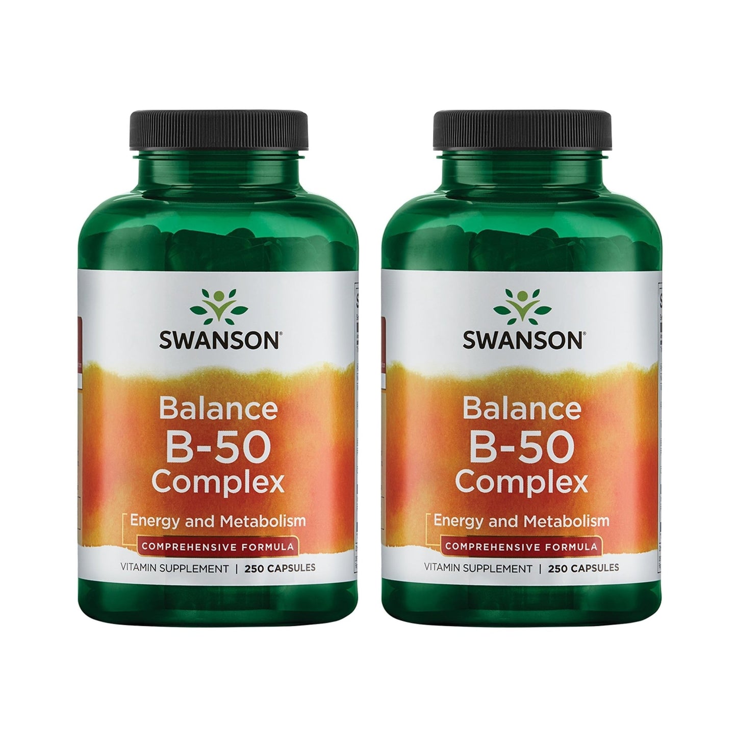 Swanson Balance B-50 High-Potency B Vitamin Complex for Busy Adults Seeking Immune, Heart, and Nervous System Support (250 Capsules) - dailyvitalstore