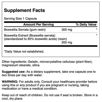 Swanson Boswellia Serrata - Whole Herb & Standardized Extract 120 Caps (2 Pack) - dailyvitalstore