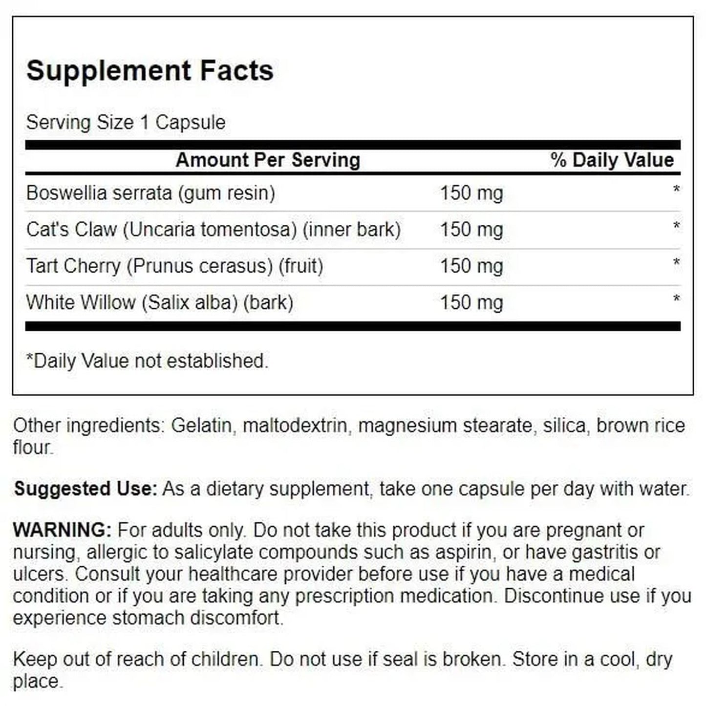 Swanson Full Spectrum Herbal Joint Care 60 Capsules - dailyvitalstore